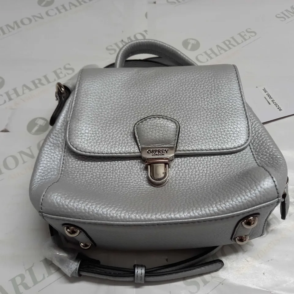 OSPREY LONDON MINI PHOEBE BAG IN SILVER/GREY