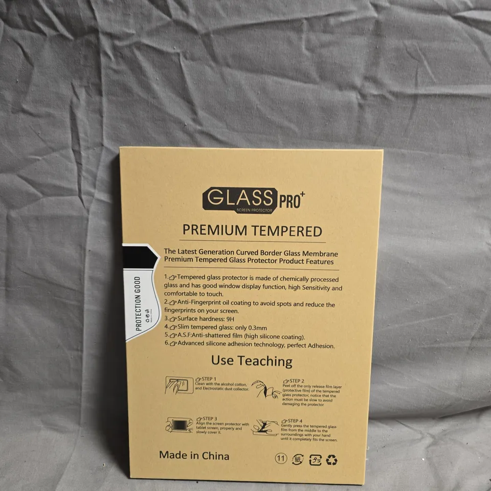 BOX OF APPROXIMATELY 50 GLASS SCREEN PROTECTOR PRO+ PREMIUM TEMPERED GLASS 
