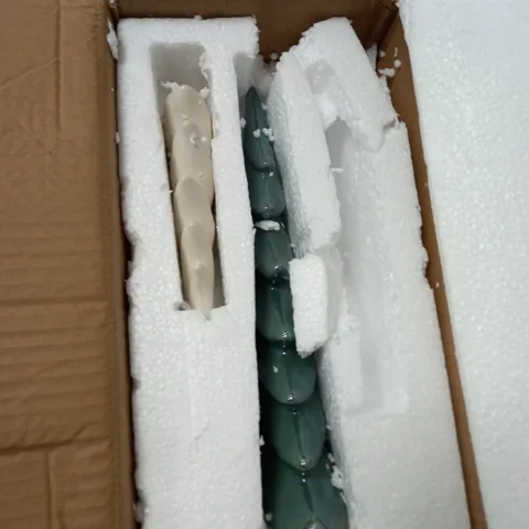 BOXED DESIGNER SET OF CERAMIC CHRISTMAS TREES