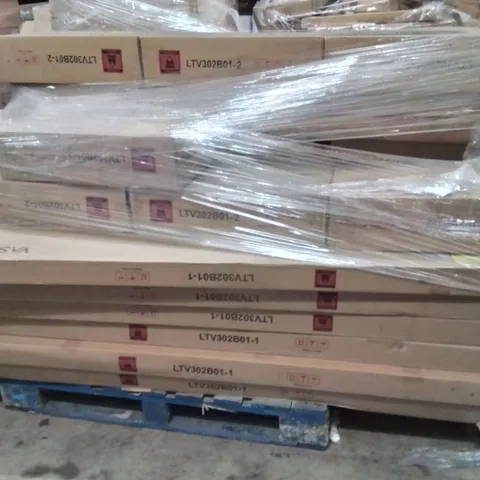 PALLET CONTAINING A LARGE QUANTITY OF TV CABINETS 