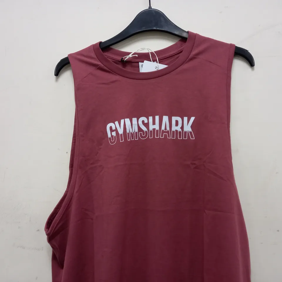 GYMSHARK FRACTION TANK IN SOFT BERRY - LARGE