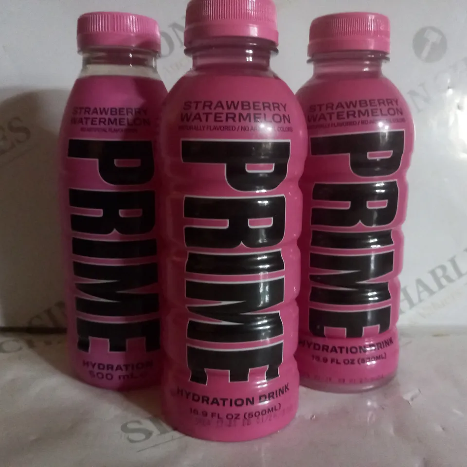 BOX OF 4 X 500ML PRIME HYDRATION DRINKS - STRAWBERRY WATERMELON