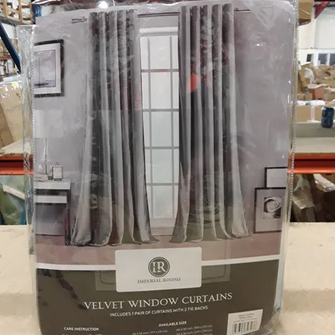 ERNO SHEER CRUSHED VELVET EYELET CURTAINS (SET OF 2)