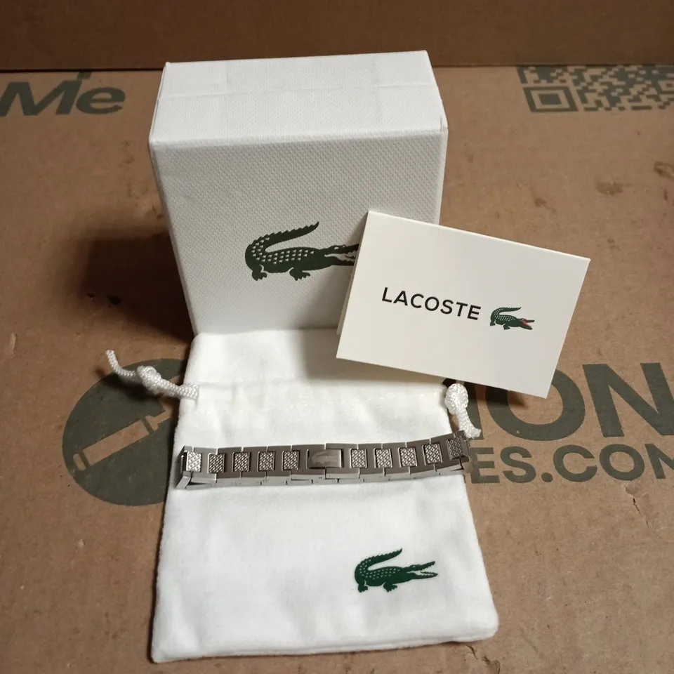 BOXED LACOSTE STAINLESS STEEL BRACELET