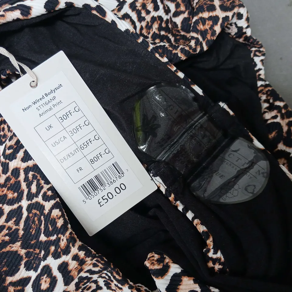 BRAVISSIMO NON-WIRED BODYSUIT IN ANIMAL PRINT - UK 30FF-G