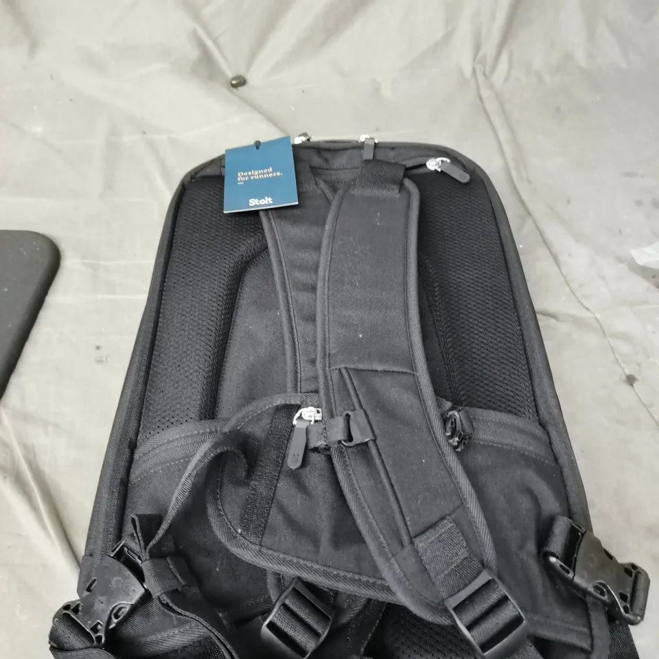 STOLT BLACK BACKPACK TRAVEL BAG 