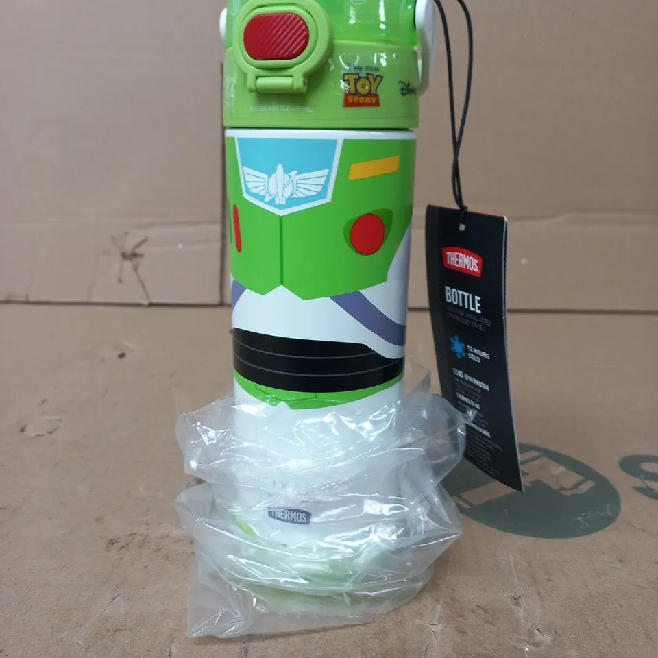 THERMOS DISNEY TOY STORY KIDS' WATER BOTTLE – GREEN WITH CARRY STRAP