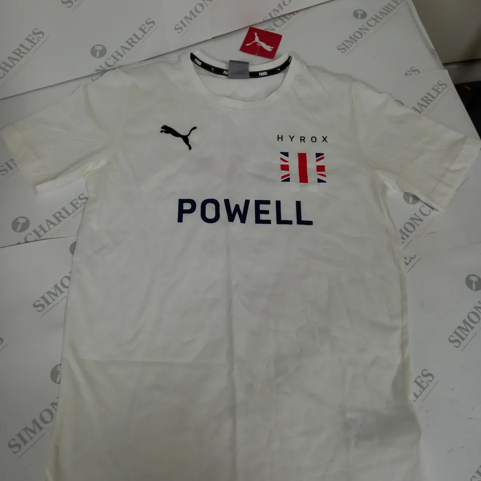 PUMA HYROX CASUAL TEE - WHITE - SMALL