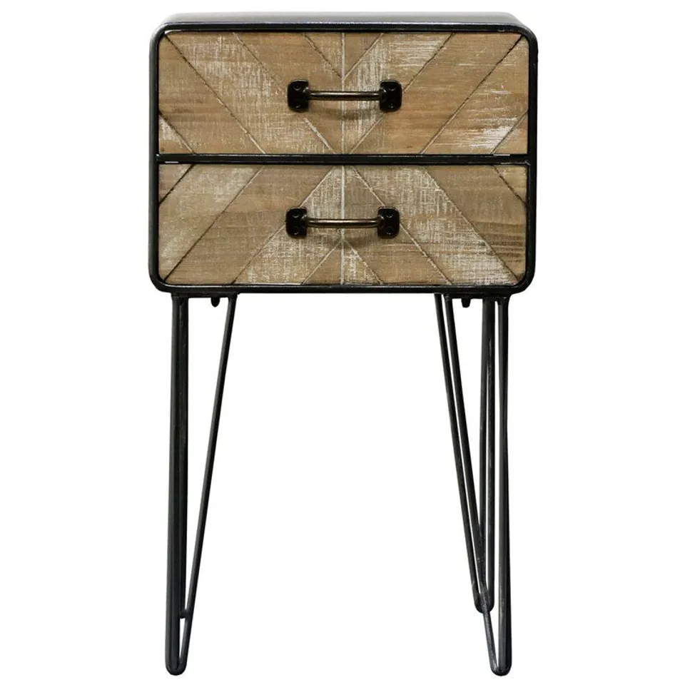 BOXED SHIRL SIDE TABLE WITH STORAGE 