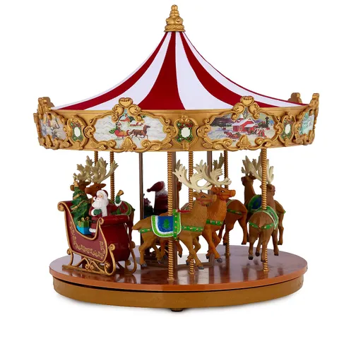 MR CHRISTMAS PRE LIT VERY MERRY CAROUSEL