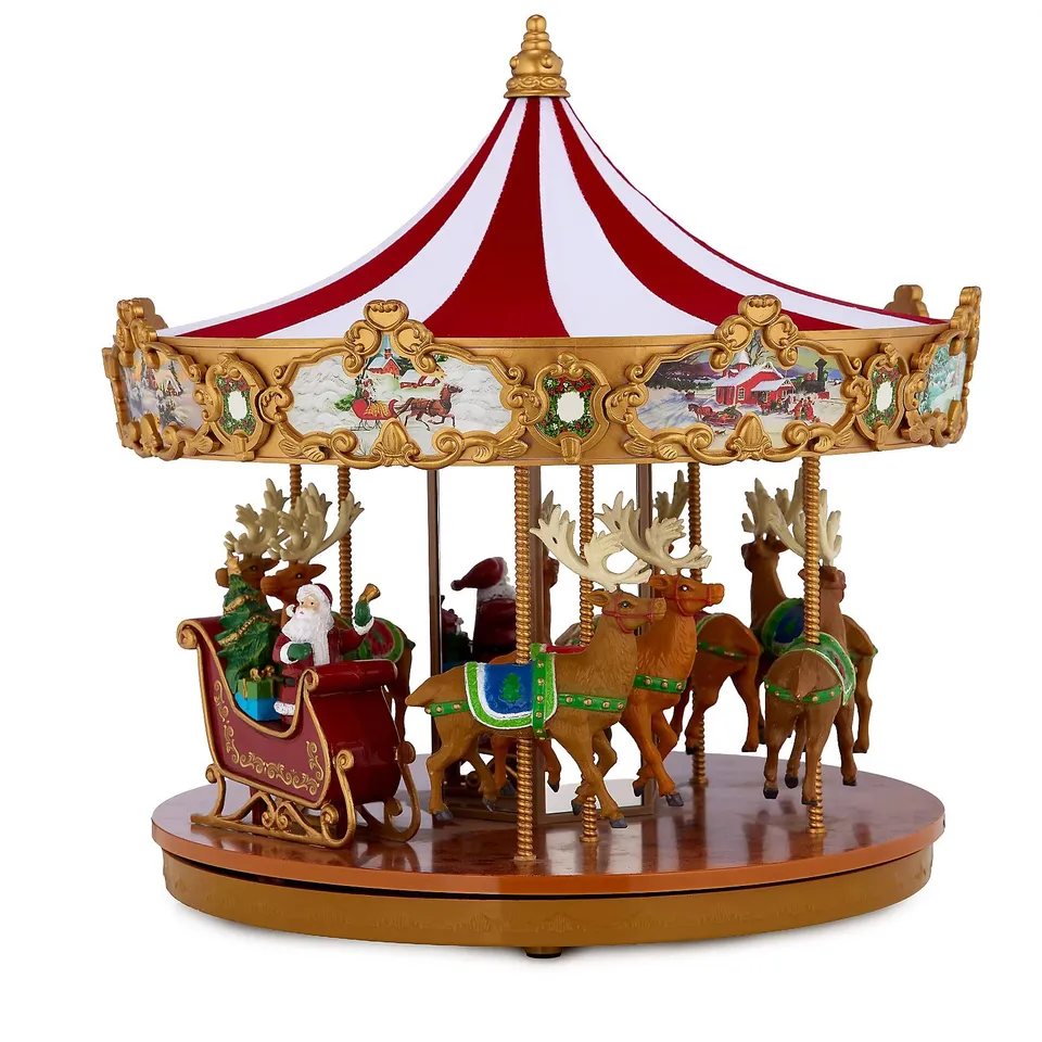 MR CHRISTMAS PRE LIT VERY MERRY CAROUSEL