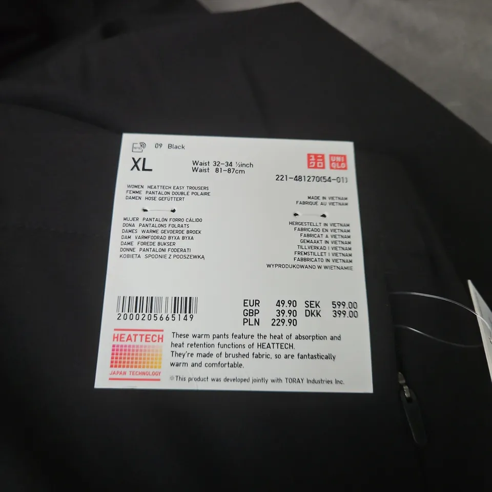 UNIQLO Heattech Women’s Easy Trousers – Black, 32-341/2 inch