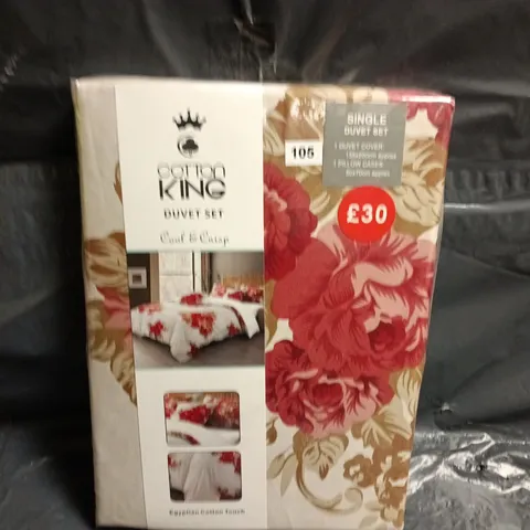 COTTON KING DUVET SET – SINGLE