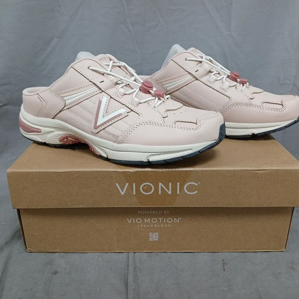 BOXED PAIR OF VIONIC SHOES IN CAMEO ROSE SIZE 9