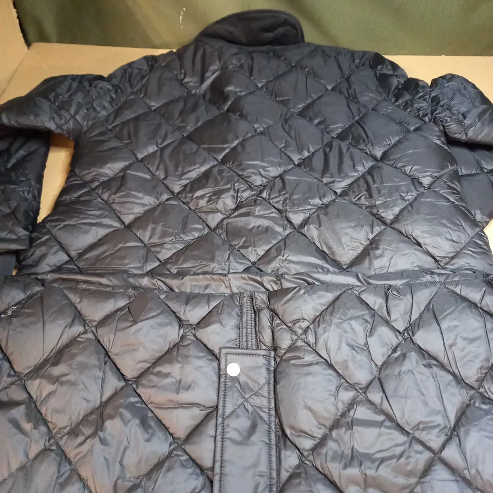 JOULES LONG COAT IN BLACK - UK 16