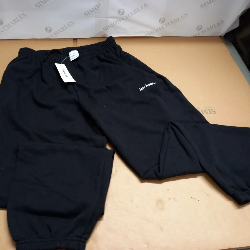 IETS FRANS BLACK JOGGERS - M