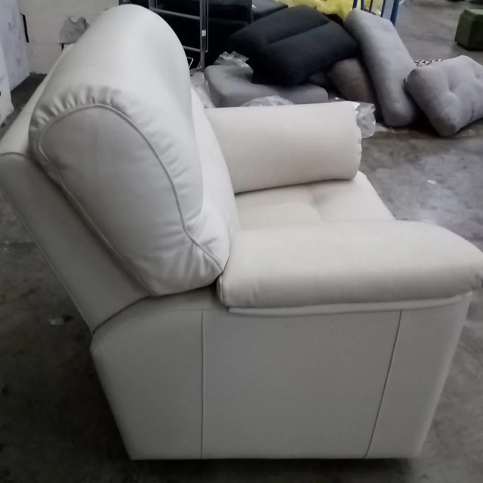 DESIGNER G PLAN STRATFORD CHAIR - CAMBRIDGE CHALK LEATHER 