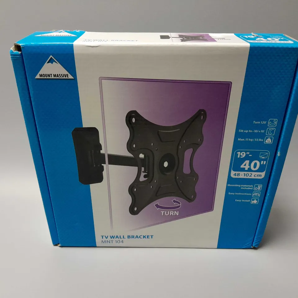 BOXED MOUNT MASSIVE TV WALL BRACKET (19"- 40")