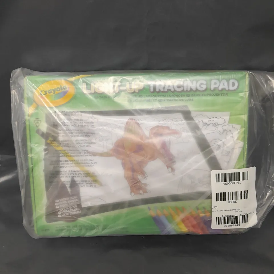 BOXED CRAYOLA DINOSAUR LIGHT-UP TRACING PAD