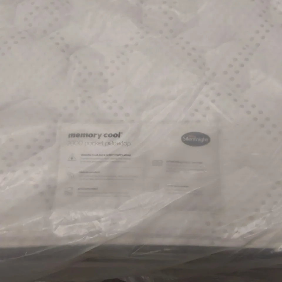 QUALITY BAGGED SILENTNIGHT MEMORY COOL 2000 POCKET PILLOWTOP 3' SINGLE MATTRESS 