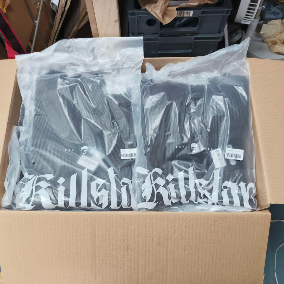 LOT OF APPROXIMATELY 32 BRAND NEW KILLSTAR CLOTHING ITEMS TO INCLUDE GRAVEYARD SWING BARDOT TOPS AND DUSK EMPRESS KNIT TOPS - VARIOUS SIZES