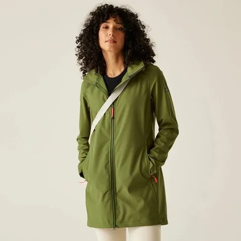 BRAND NEW REGATTA WOMEN'S CARISBROOKE SOFTSHELL JACKET NEPHRITE GREEN/PEACH BLOOM SIZE 12