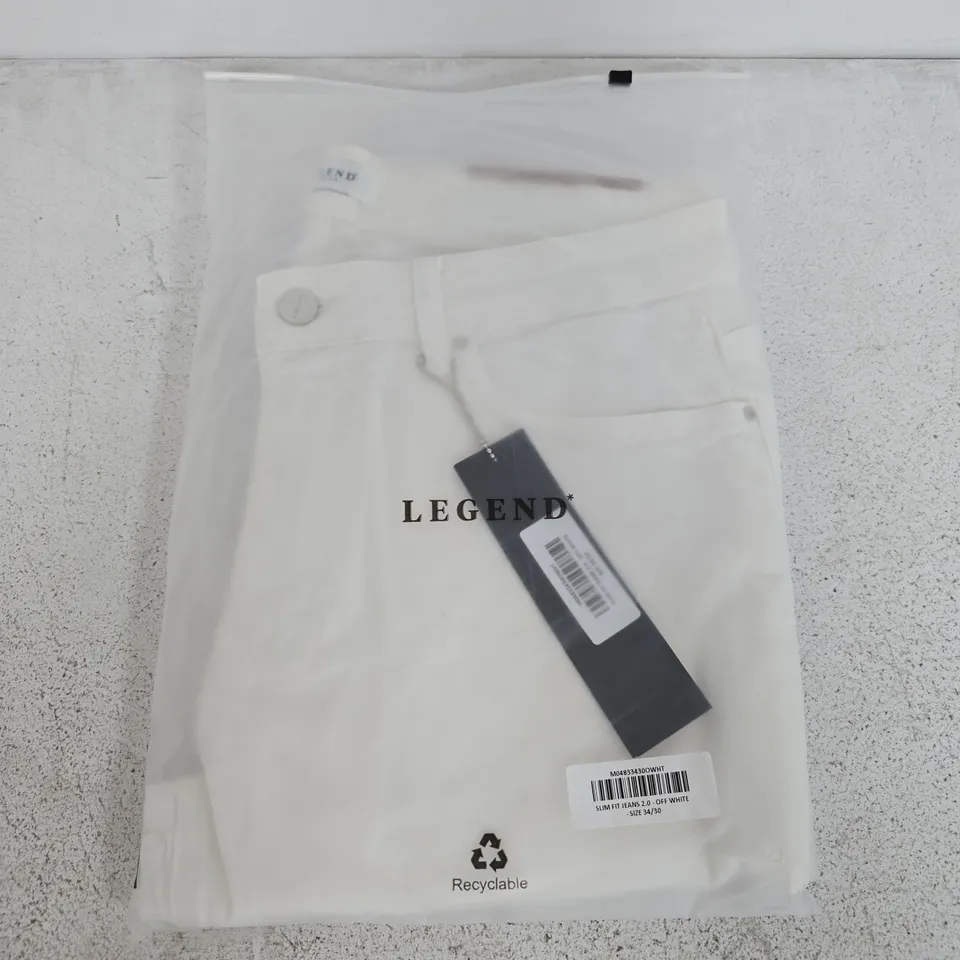 BAGGED LEGENDS SLIM FIT JEANS 2.0 INI OFF WHITE - 34/30