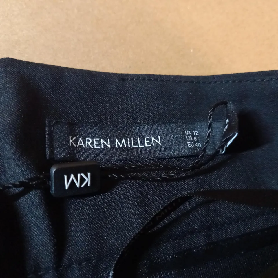 KAREN MILLEN BLACK TROUSERS - SIZE 12