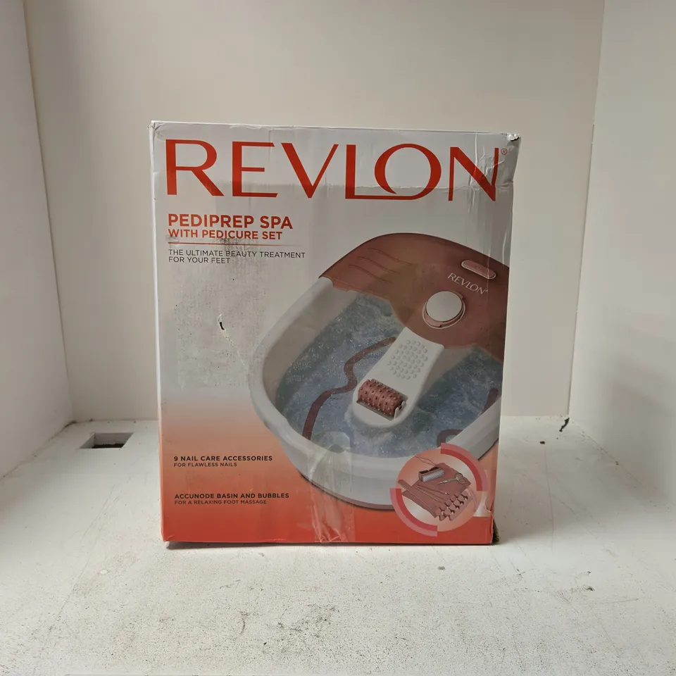REVLON PEDIPREP SPA WITH PEDICURE SET BOXED