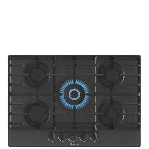 HISENSE GG773B GAS ON GLASS, 75CM GAS HOB - BLACK - COLLECTION ONLY