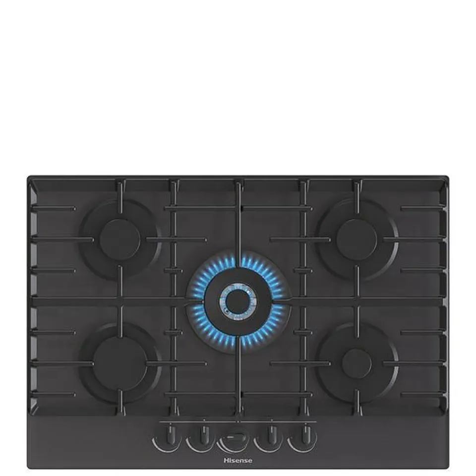 HISENSE GG773B GAS ON GLASS, 75CM GAS HOB - BLACK - COLLECTION ONLY