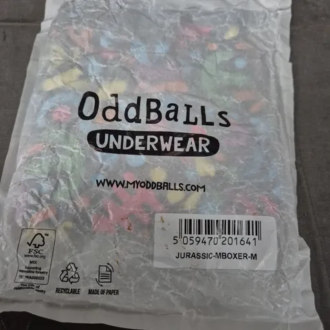 ODDBALLS JURASSIC M BOXER BRIEFS – MEN'S UNDERWEAR (SIZE M)