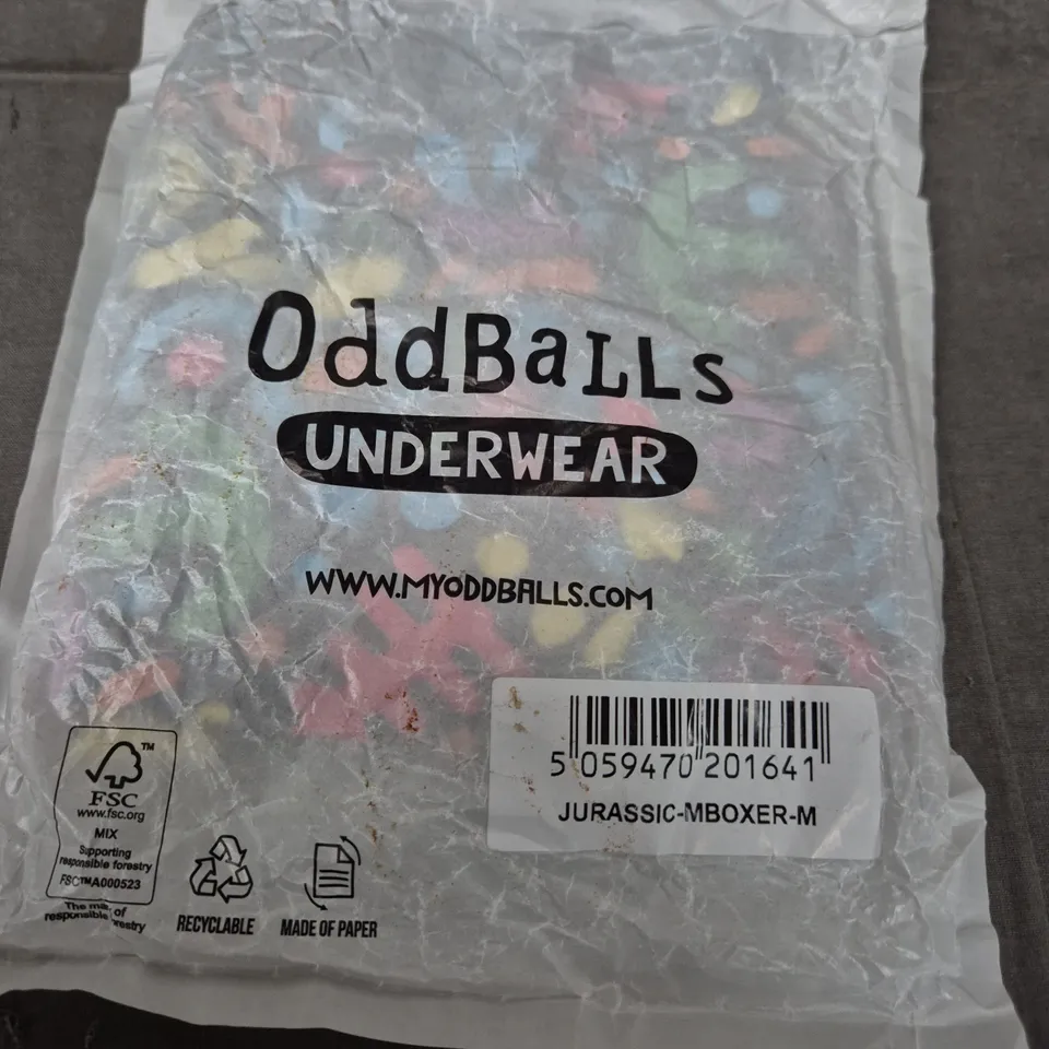ODDBALLS JURASSIC M BOXER BRIEFS – MEN'S UNDERWEAR (SIZE M)