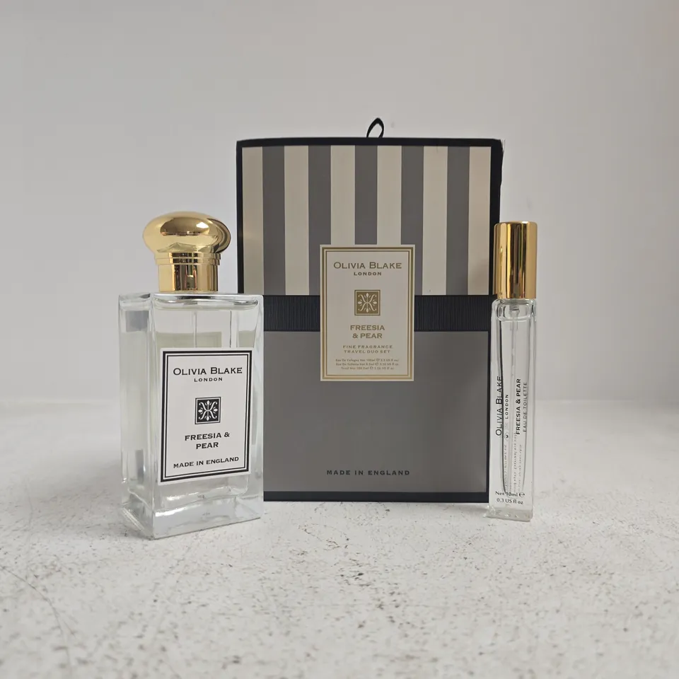 OLIVIA BLAKE FREESIA & PEAR FINE FRAGRANCE TRAVEL DUO SET