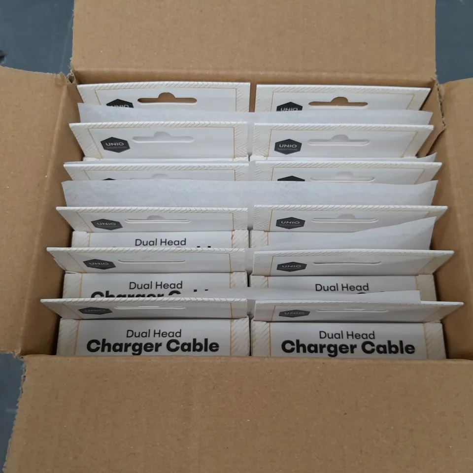 LOT OF 48 BOXED BRAND NEW DUAL HEAD 1M CHARGE CABLES - OMBRE