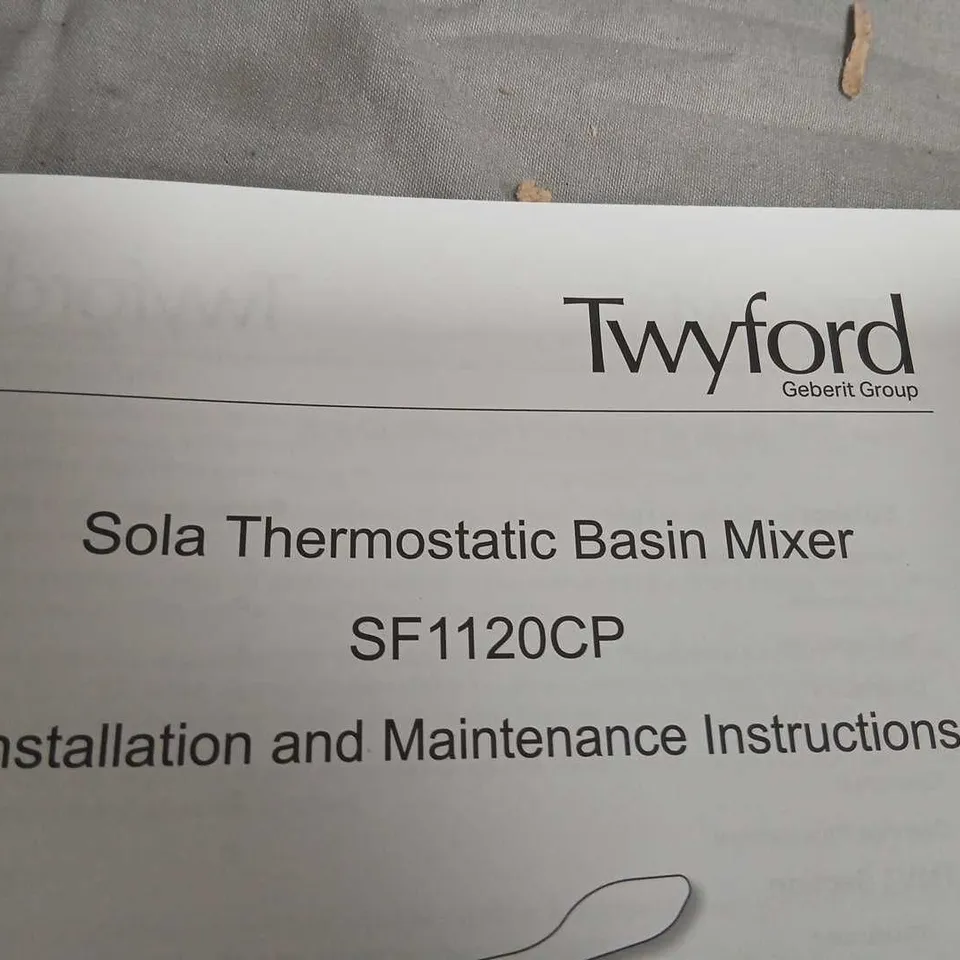 TWYFORD SOLA THERMOSTATIC BASIN MIXER SF1120CP – MONO TAP WITH COPPER TAILS, BOXED
