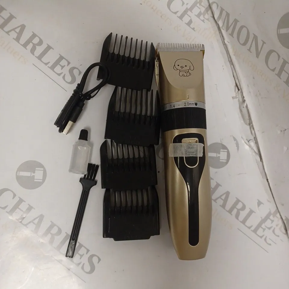 BOXED PET GROOMING CLIPPER KIT. 