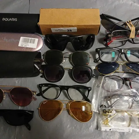 LOT OF APPROXIMATELY 30 ASSORTED PAIRS OF GLASSES TO INCLUDE LONDON RETRO, HART AND POLARIS