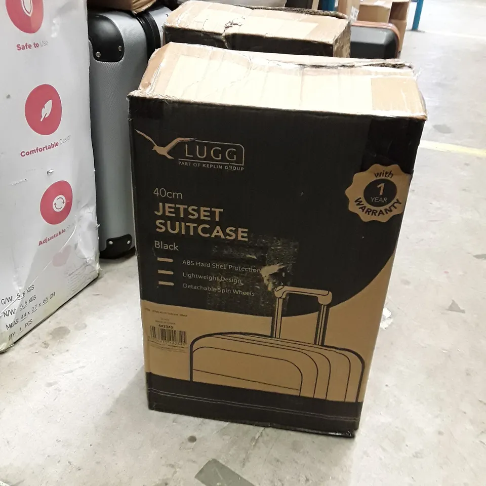BOXED KEPLIN LUGG 40CM JETSET SUITCASE BLACK COLOUR 
