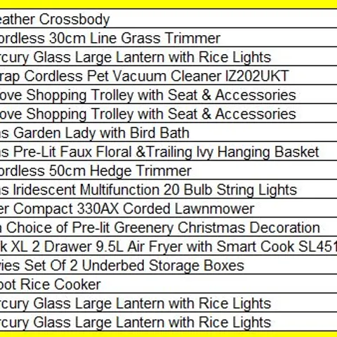 PALLET OF APPROXIMATELY 17 ASSORTED HOUSEHOLD AND GARDEN PRODUCTS TO INCLUDE; 