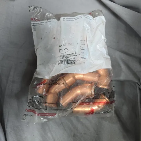 APPROXIMATELY 50 PEGLER VSH XPRESS COPPER STREET ELBOWS IN DIFFERENT SIZES