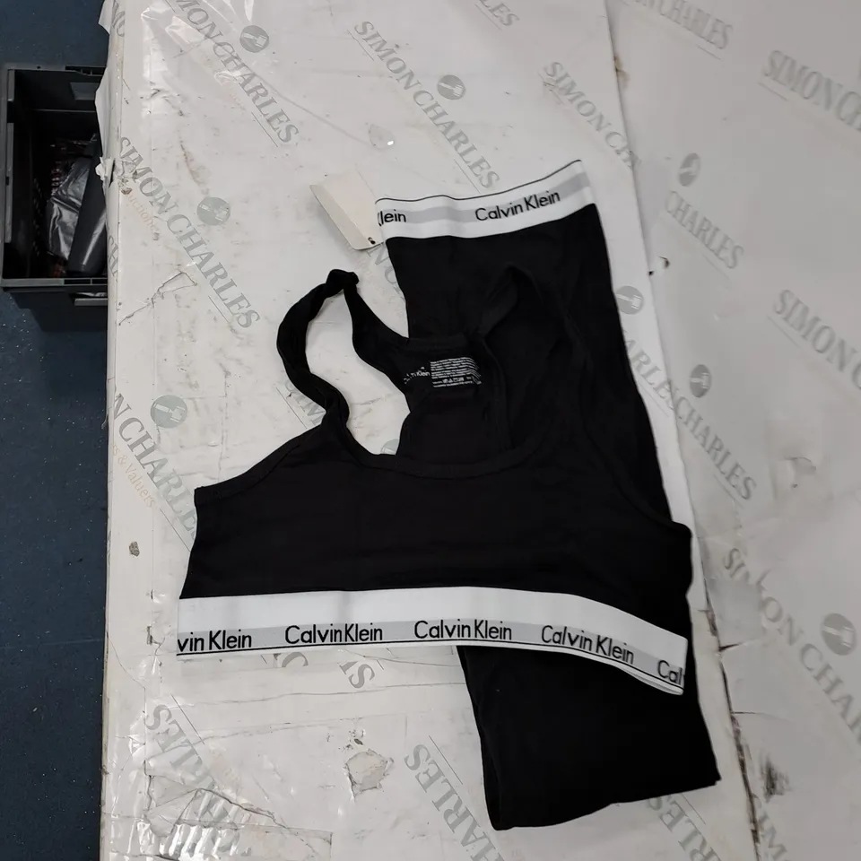 CALVIN KLEIN LEGGINGS AND TOP SET LARGE - BLACK