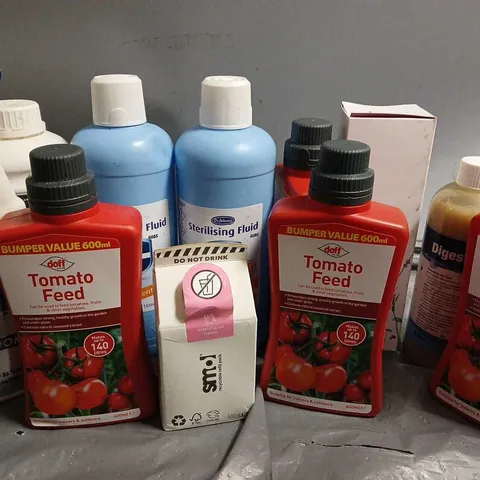 15 ASSORTED LIQUIDS TO INCLUDE DOFF TOMATO FEE (600ml), DIGESTA DRAIN CLEANER (500ml), VALENTTE DIFFUSER, ETC - COLLECTION ONLY