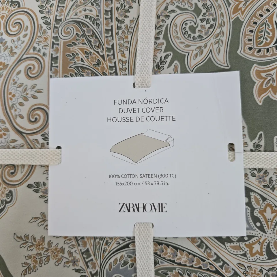 ZAR HOME DUVET COVER – PAISLEY PATTERN, 135 X 200 CM, 100% COTTON SATEEN (300TC)