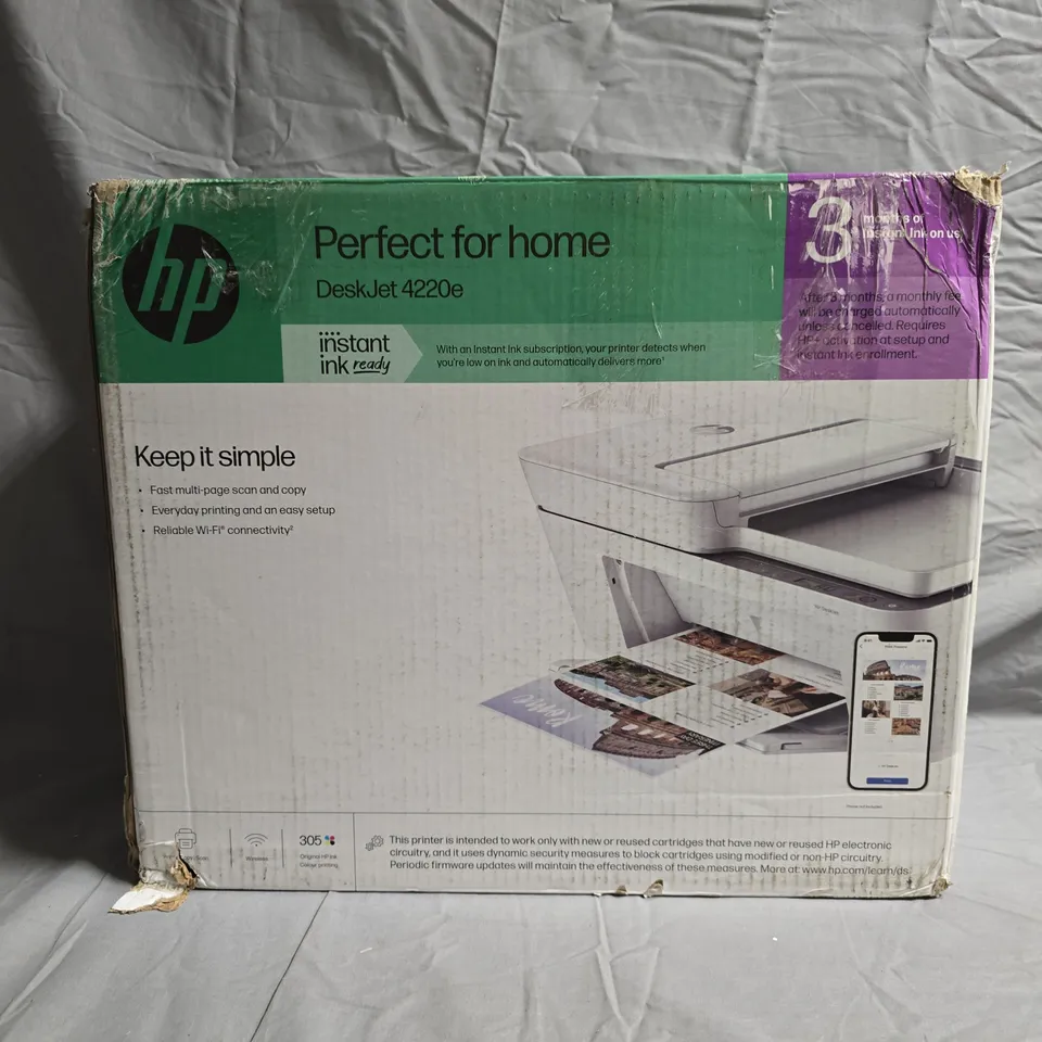 HP DESKJET 4220E ALL-IN-ONE PRINTER – BOXED