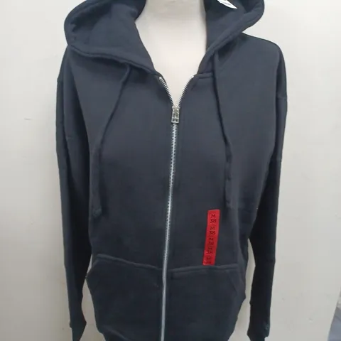 PULL & BEAR RELAXED FIT ZIP THROUGH HOODIE - UK M