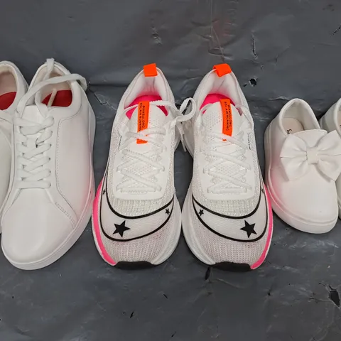 BOX OF APPROXIMATELY 20 ASSORTED PAIRS OF SHOES AND FOOTWEAR ITEMS IN VARIOUS COLOURS, STYLES, AND SIZES - COLLECTION ONLY