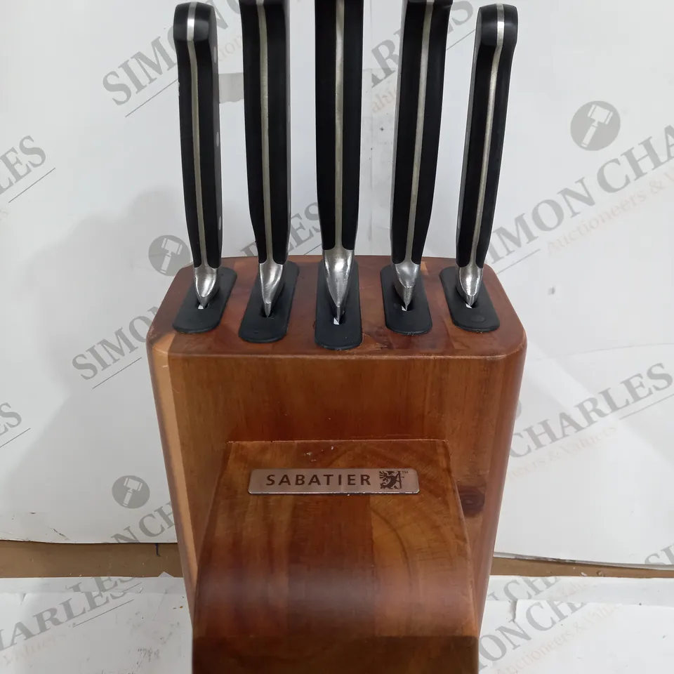 SABATIER EDGEKEEPER SET SELF-SHARPENING KNIFE BLOCK