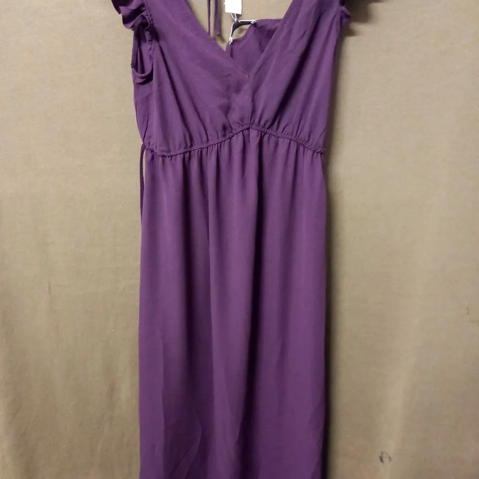 MAISON DE MINES V NECK MIDI DRESS PURPLE - SIZE MEDIUM