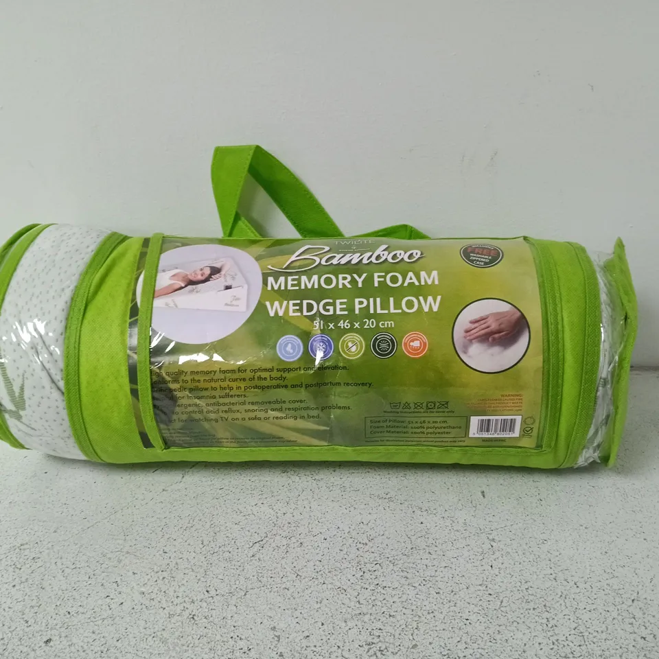 TWILITE BY GAVENO CAVAILIA BAMBOO MEMORY FOAM WEDGE PILLOW